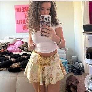 NWT Floral Yellow Skirt